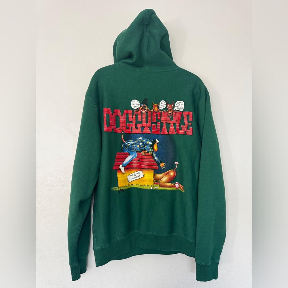 Death Row x Shoe Palace Hoodie Pullover Snoop Dogg DoggyStyle Medium Hip Hop Grn